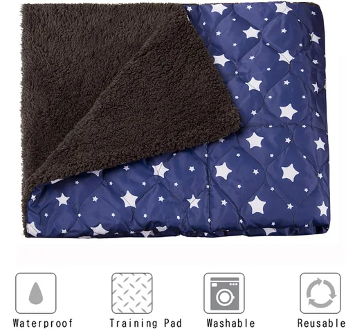 Vista 2 de miadore Manta impermeable para perro, forro polar suave y nailon para mascotas, cojín para sofá, cama, sofá, asiento de automóvil para perros