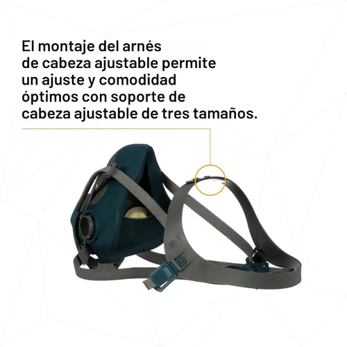 Vista 7 de 3M Respirador reutilizable de media cara con cierre rápido Rugged Comfort