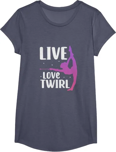 Vista 14 de Camiseta Twirl Baton Twirling Twirler Majorettes, Negro