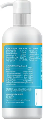 Vista 2 de Wild Alaskan Skin & Coat Suplemento Omega-3 a base de aceite de salmón para perros, 16 onzas líquidas