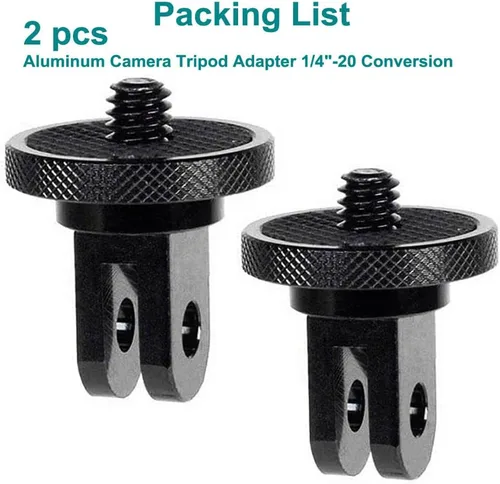 Vista 3 de Adaptador de trípode de cámara de aluminio 1/4"-20 Adaptadores de montaje de conversión compatibles con cámaras de acción Gopro Insta360 y otros