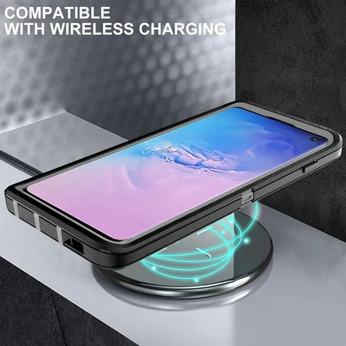 Vista 7 de Funda para Samsung Galaxy S10, protector de pantalla de poliuretano termoplástico autorreparable [2 unidades], protección de cuerpo completo a