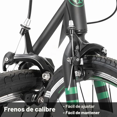 Vista 3 de HILAND 700C Bicicleta de carretera para adultos, bicicleta de carreras de Negro