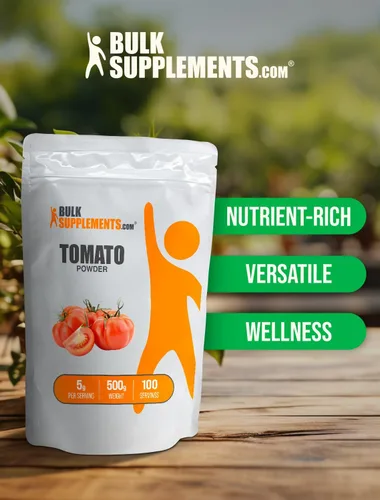 Vista 5 de BulkSupplements. com Tomate en polvo - Tomate molido en polvo para cocinar - Vegano y sin gluten, 0.18 oz por porción, 500g (1.1 lbs) (paquete de 1)
