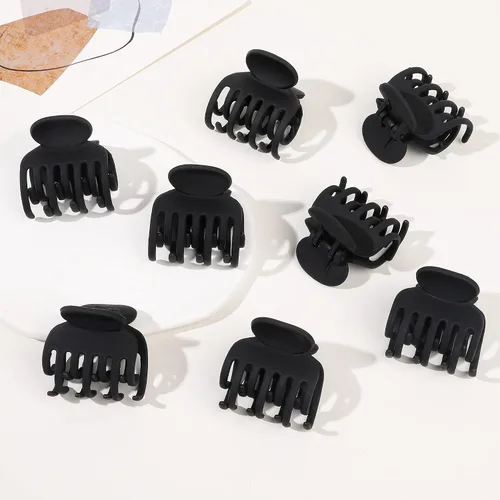 Vista 5 de Pinzas para el cabello para mujer, diseño de plátano, agarre antideslizante, con estampado de leopardo, guepardo, accesorios para niñas, pinzas