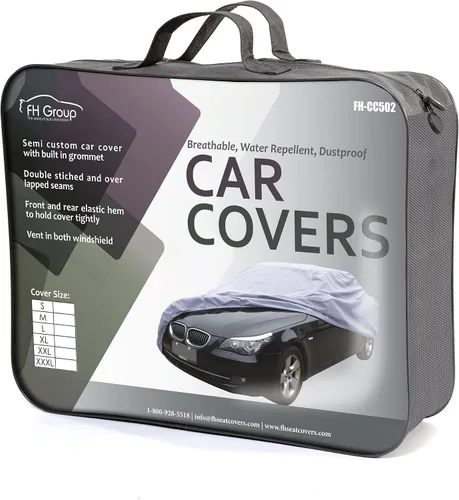 Vista 2 de FH Group C502-L - Funda universal para automóvil, no tejida, resistente, apta para automóviles de hasta 190 pulgadas