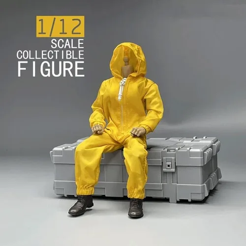 Vista 3 de ximitoy Ropa de soldado a escala 1/12 Modelo de mono amarillo de moda para 6 '' (sin figura)