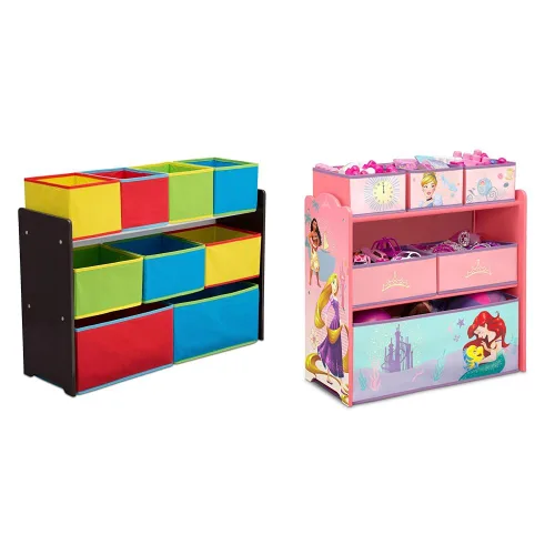 Vista 9 de Organizador de juguetes Marvel Spider-Man Deluxe con diseño de 9 cubos y almacenamiento por Delta Children, certificado Greenguard Gold