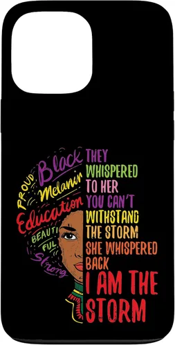 Vista 24 de I Am The Storm BLM Melanin Women African Black History Pride Case for iPhone 17