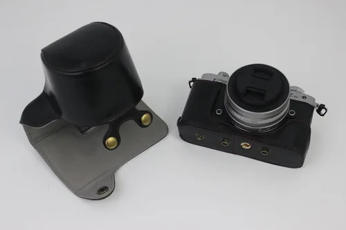 Vista 3 de Funda Z fc Zfc, BolinUS hecha a mano de piel sintética para cámara de cuerpo completo para Nikon Z fc Zfc con versión de apertura inferior de lente