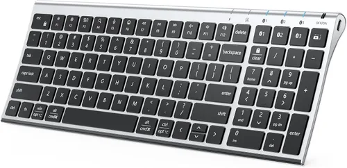 Vista 12 de iClever BK10 SE - Teclado Bluetooth para Mac, teclado delgado de tamaño Negro