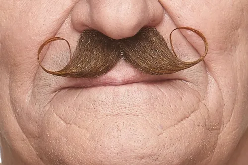 Vista 4 de Mustaches Self-Adhesive Fake Mustache, Synthetic Fur Costume Accessory Set Jengibre