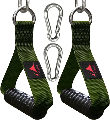 Vista 12 de Heavy Duty Gym Exercise Handles Attachment for Cable Machine,Resistance Band,Pulley System Home Fitness Workout Equipment, with Elastic Rubber Grip