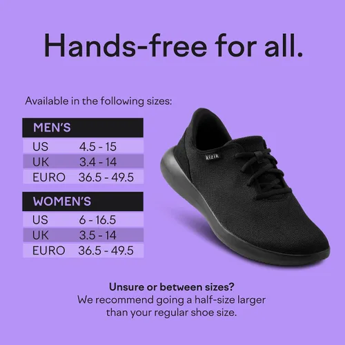 Vista 4 de Kizik Madrid - Zapatos deportivos cómodos y transpirables de punto ecológico, fáciles de poner, zapatos para caminar para hombres, mujeres