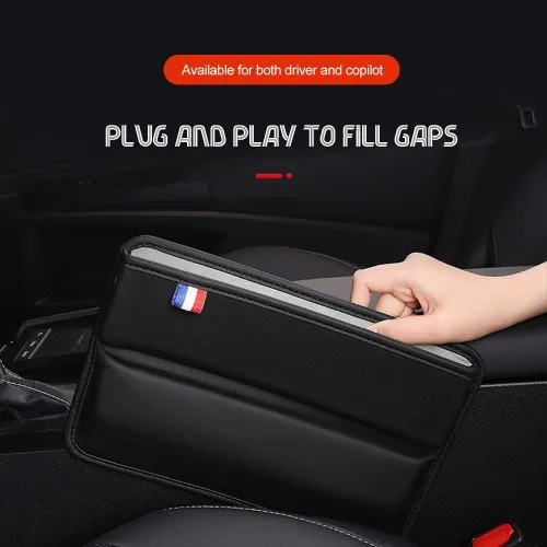 Vista 5 de ASUBHA Organizador de espacio para asiento de automóvil, almacenamiento de asiento de automóvil, organizador de consola central con ranuras