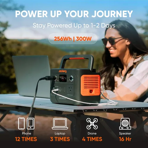 Vista 3 de Jackery Generador solar 240 v2 con mini panel solar de 40W, 256Wh