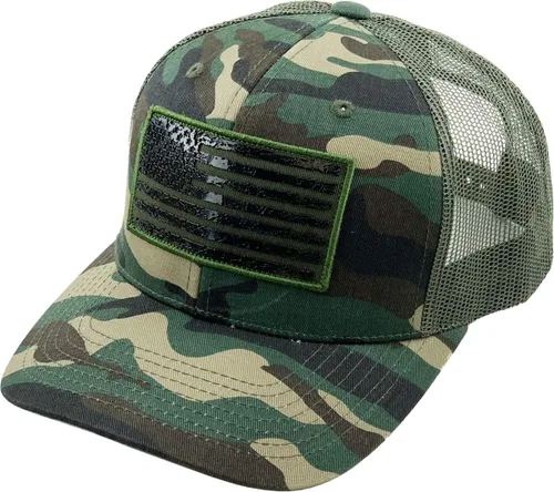 Vista 118 de KBETHOS Tactical Operator Collection USA Fishing Mesh Ballcap Flag Patch America Outdoors Trucker Baseball Cap