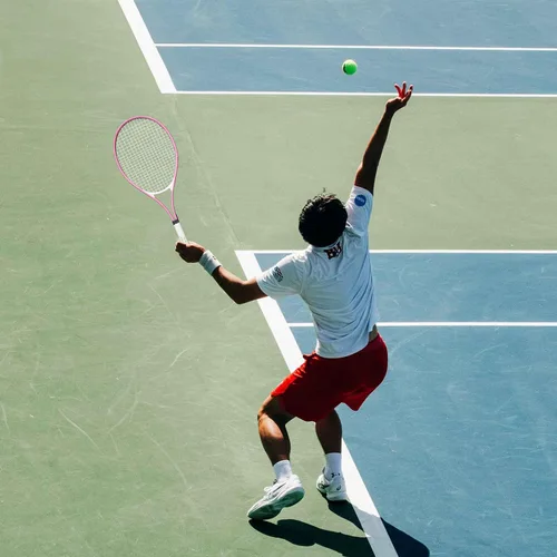 Vista 6 de Juego de raquetas de tenis para adultos, 2 jugadores para adultos, juego de raquetas de tenis recreativas para principiantes y profesionales con 4