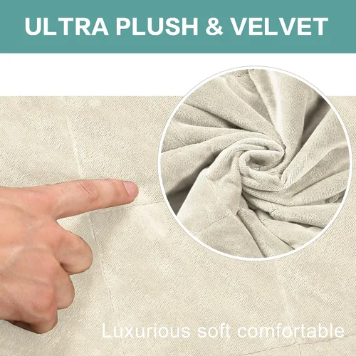 Vista 2 de Turquoize Funda de terciopelo para sillas reclinables, fundas acolchadas para sillas reclinables pequeñas, fundas antideslizantes con correas