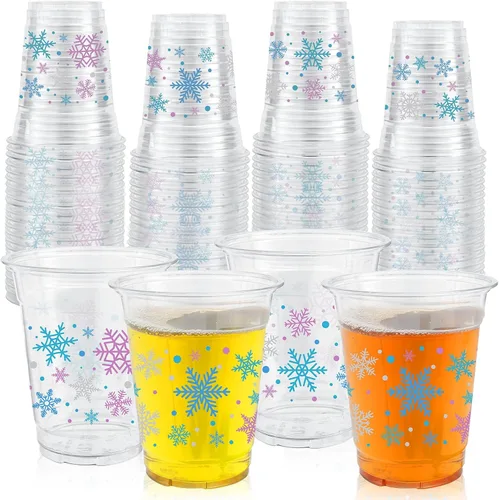 Vista 30 de ABURRORI 50 Piezas Vasos de Plástico de 12 Onzas Otoño Acción de Gracias, Vasos de Fiesta de Otoño Acción de Gracias con Estampado de Hoja de Arce