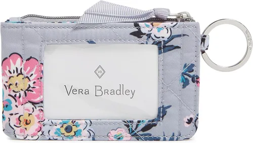 Vista 18 de Cartera de lujo de sarga con cremallera y protección RFID para mujer