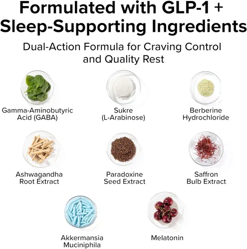 Vista 5 de InnoSupps Night Shred™ GLP-1 Apoyo metabólico nocturno + sueño* Akkermansia + Ashwagandha 60 cápsulas. 30 porciones.
