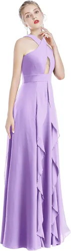Vista 2 de Vestido largo transformador para mujer, vestido de graduación, convertible, con tirantes delgados, para boda, cóctel, vestido largo
