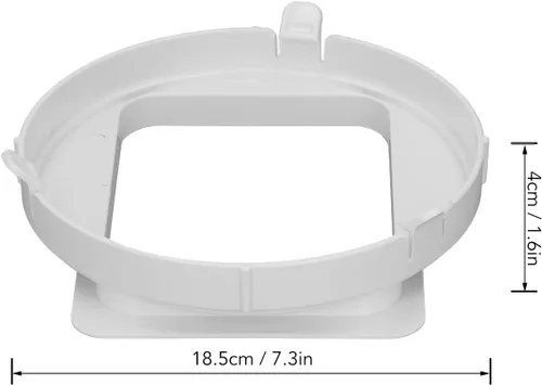 Vista 6 de Conector de manguera de escape de aire acondicionado, acoplador de CA ABS, accesorios de interfaz de conducto de escape de CA portátil, accesorios