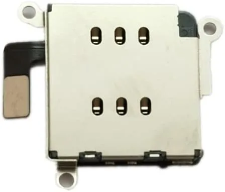 Vista 4 de YESUN Lector de tarjetas SIM dual Flex Cable con bandeja de tarjeta SIM Soporte Adaptador de ranura Reemplazo para iPhone 11 (negro)
