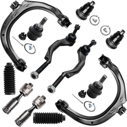 Vista 92 de Detroit Axle – 12 brazos de control superiores e inferiores delanteros con rótulas, barras de unión exteriores e interiores con topes, barras