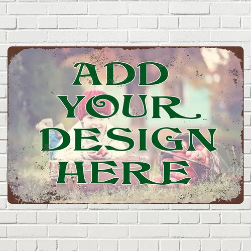 Vista 8 de Letreros de metal personalizados, letreros de estaño personalizados con logotipo de texto, imagen, impermeable, letreros de aluminio personalizados