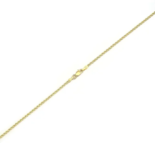 Vista 3 de Floreo 10k Yellow Gold 2mm Hollow Rope Chain Necklace with Lobster Claw Clasp