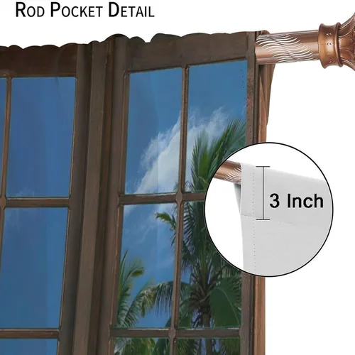 Vista 98 de Cortinas de paisaje, ventana 3D, primavera, bosque, vida silvestre, paisajes de naturaleza, dormitorio, sala de estar, cortinas térmicas opacas de 2