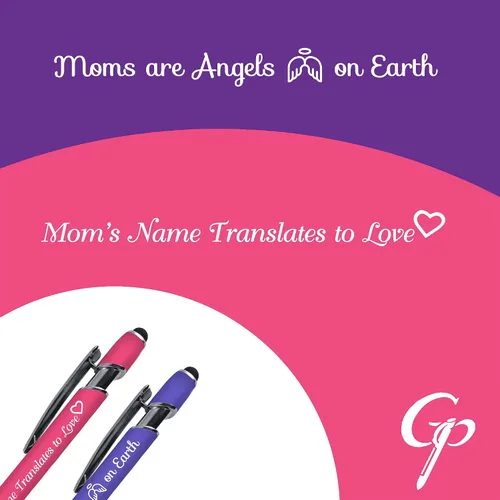 Vista 4 de Greeting Pen Mom Comfort Feel - Lápiz capacitivo de metal, paquete de 6 (6080)