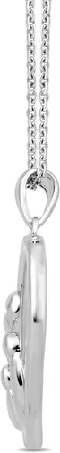 Vista 4 de Jewelili Collar con colgante de plata de ley para mamá y niños
