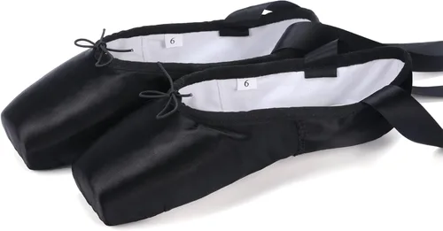 Vista 8 de WENDYWU Zapato de ballet profesional para niños niña y señoras rosa PU suela ballet Pointe zapatos de baile con almohadillas para los dedos