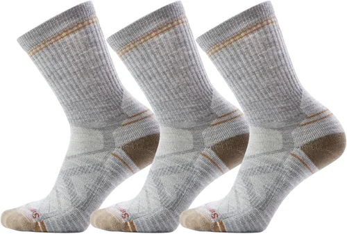Vista 7 de Smartwool Calcetines de media caña para mujer con amortiguación ligera para caminatas Amanecer púrpura ceniza