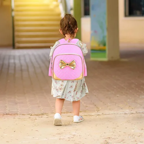 Vista 7 de Mochila preescolar para niños pequeños, para jardín de infantes, 11 pulgadas, color rosa