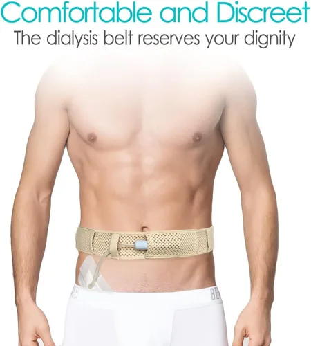 Vista 4 de Cinturón de malla transpirable PD para catéter de diálisis peritoneal, suministros de accesorios de transferencia suave, cinturón protector