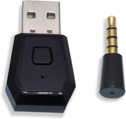 Vista 2 de RALAN Adaptador Dongle Bluetooth para PS4, Mini Micrófono Inalámbrico USB 4.0 Receptor Adaptador de Audio Compatible con PS4 PlayStation Soporte