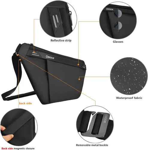 Vista 5 de Bolso bandolera bandolera para el pecho impermeable mochila de hombro bandolera en el pecho paquete de funda de mochila para bicicleta deportiva 20