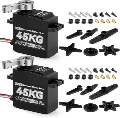 Vista 8 de Servomotor sin núcleo de 99.2 lbs de dirección de alto torque: Smraza 8.4V Servo Digital de acero inoxidable servo impermeable para RC escala 1/10