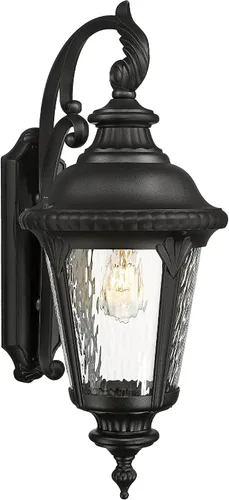 Vista 16 de Emliviar XE265B-M BK-SW - Lámpara de pared clásica negra de 24.4 pulgadas, color negro, para pasillo, base E26 de 60 W máximo, XE265B-M BK-SW
