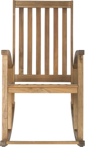 Vista 10 de SAFAVIEH Outdoor Collection Clayton - Mecedora de madera de acacia negra Negro