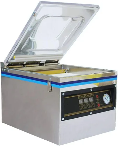 Vista 4 de Máquina de vacío comercial Máquina de sellado al vacío digital automática Máquina selladora de almacenamiento de alimentos Cámara de escritorio