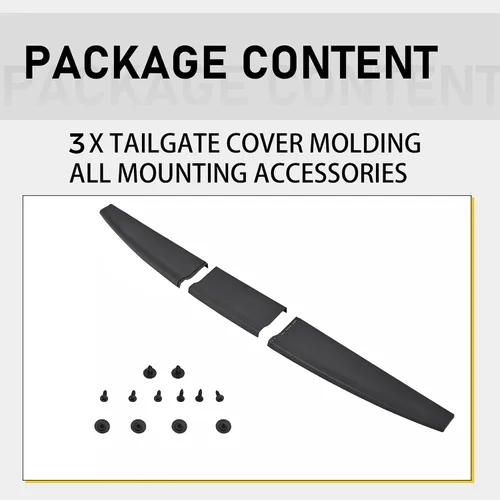 Vista 5 de Tapa de moldeo para alerón de puerta trasera Compatible con Ram 1500 2500 3500 Classic 2009-2019 Protector superior Reemplazo para CH1909100
