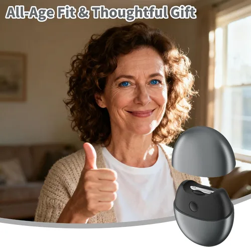 Vista 5 de Cortauñas eléctrico automático con luz y cubierta magnética, recortador de uñas recargable por USB con almacenamiento de restos de uñas, seguro