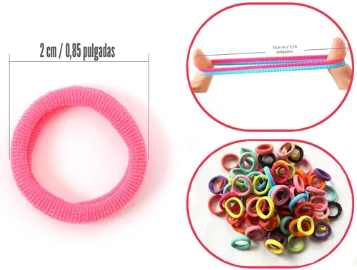 Vista 6 de Omszte, 100 piezas de ligas para el cabello de bebé, ligas de cabello de algodón sin costuras para niñas pequeñas y niños, pequeños elásticos suaves