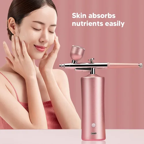 Vista 5 de Máquina de inyección de oxígeno facial, inyector de oxígeno facial de mano de alta presión para rejuvenecimiento de la piel para salón de belleza
