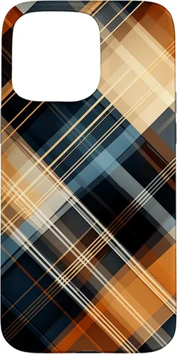 Vista 31 de Navy Black and Orange Plaid Halloween Fall Autumn Pumpkins Case for iPhone 17